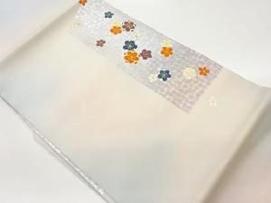 塩瀬金彩市松に梅模様暈し名古屋帯